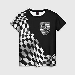 Футболка женская Porsche racing flag, цвет: 3D-принт