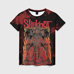 Футболка женская Slipknot black and red, цвет: 3D-принт