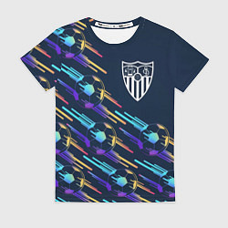 Футболка женская Sevilla градиентные мячи, цвет: 3D-принт