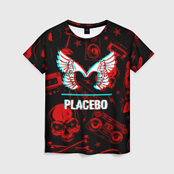 Футболка женская Placebo rock glitch, цвет: 3D-принт
