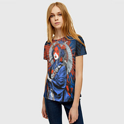 Футболка женская Гейша с рваным зонтиком, цвет: 3D-принт — фото 2