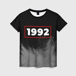 Женская футболка 1992 - в красной рамке на темном