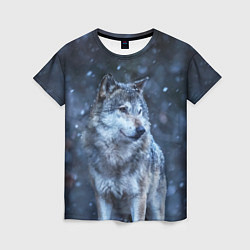 Футболка женская Лесной волк, цвет: 3D-принт
