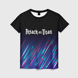 Женская футболка Attack on Titan stream