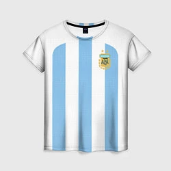 Футболка женская Сборная Аргентины ЧМ 2022, цвет: 3D-принт