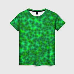 Футболка женская Абстрактные зелёные волны - текстура, цвет: 3D-принт