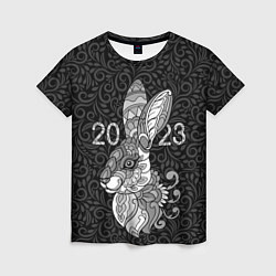 Футболка женская Русский серый кролик 2023, цвет: 3D-принт