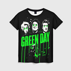 Футболка женская Green day paint, цвет: 3D-принт