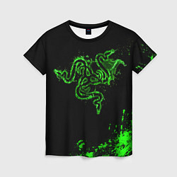 Женская футболка Razer брызги