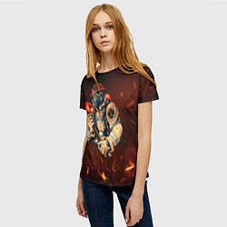 Футболка женская Пожарный с топором, цвет: 3D-принт — фото 2