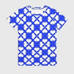 Футболка женская Четырехлистный клевер синий, цвет: 3D-принт