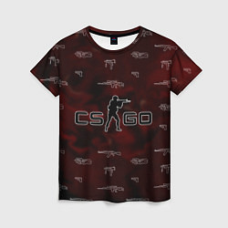 Футболка женская CS GO с оружием, цвет: 3D-принт
