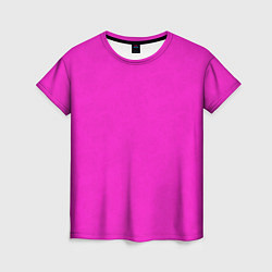 Футболка женская Розовый фуксиевый текстурированный, цвет: 3D-принт