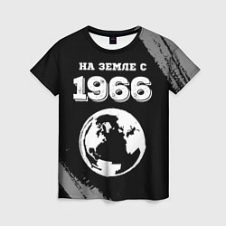 Женская футболка На Земле с 1966: краска на темном