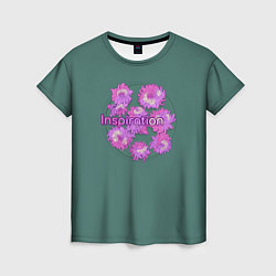 Футболка женская Цветы Хризантемы: вдохновение, цвет: 3D-принт