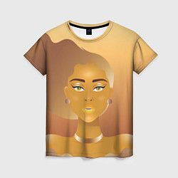 Футболка женская Golden girl, цвет: 3D-принт