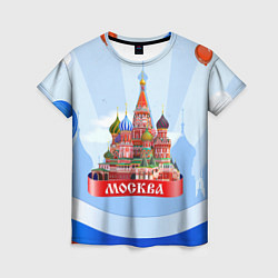 Футболка женская Кремль Москва, цвет: 3D-принт