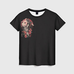 Футболка женская Японская смерть самурай с катаной, цвет: 3D-принт