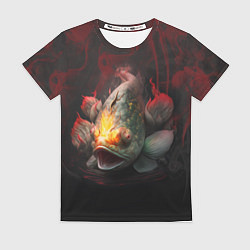 Футболка женская Японский карп, цвет: 3D-принт