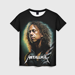 Футболка женская Гитарист Metallica Кирк Хэмметт, цвет: 3D-принт