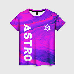 Женская футболка Astro neon grunge