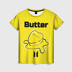 Футболка женская BTS butter, цвет: 3D-принт