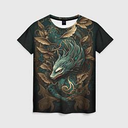 Футболка женская Изумрудный Дракон Irezumi, цвет: 3D-принт