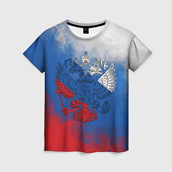 Женская футболка Триколор градиент