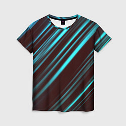 Женская футболка Stripes line neon color