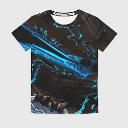 Футболка женская Digital space abstraction, цвет: 3D-принт