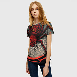 Футболка женская Красный паук, цвет: 3D-принт — фото 2