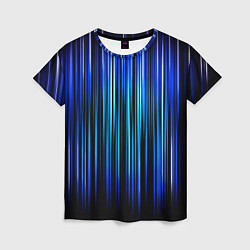 Футболка женская Neon line stripes, цвет: 3D-принт