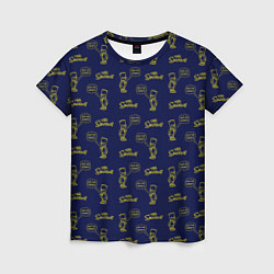 Футболка женская Bart pattern Eat my shorts, цвет: 3D-принт