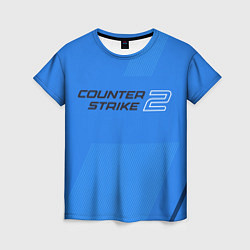 Футболка женская Counter Strike 2 с логотипом, цвет: 3D-принт