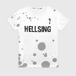 Футболка женская Hellsing glitch на светлом фоне: символ сверху, цвет: 3D-принт