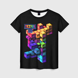 Футболка женская Tetris game, цвет: 3D-принт