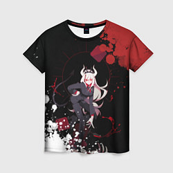 Женская футболка Helltaker Lucifer арт краска