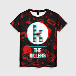 Футболка женская The Killers rock glitch, цвет: 3D-принт
