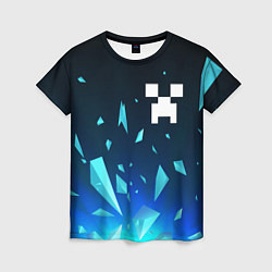 Женская футболка Minecraft взрыв частиц