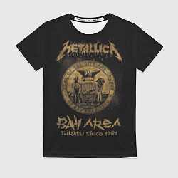 Футболка женская Металлика с гербом Сан Франциско, цвет: 3D-принт