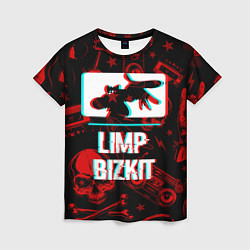 Футболка женская Limp Bizkit rock glitch, цвет: 3D-принт