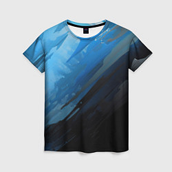 Футболка женская Black blue style, цвет: 3D-принт