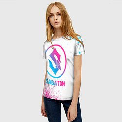 Футболка женская Sabaton neon gradient style, цвет: 3D-принт — фото 2