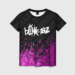 Футболка женская Blink 182 rock legends: символ сверху, цвет: 3D-принт