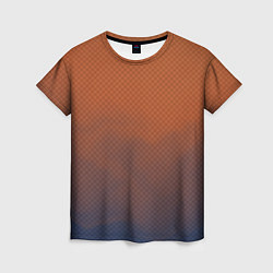 Футболка женская Оранжево-синий дым - Хуф и Ся, цвет: 3D-принт