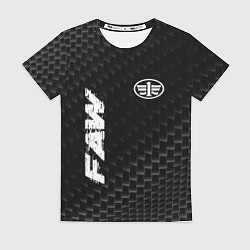 Женская футболка FAW карбоновый фон