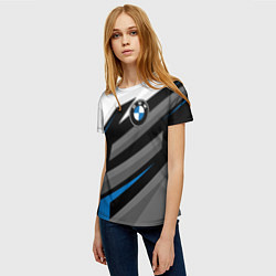 Футболка женская БМВ - спортивная униформа, цвет: 3D-принт — фото 2