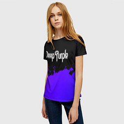 Футболка женская Deep Purple purple grunge, цвет: 3D-принт — фото 2