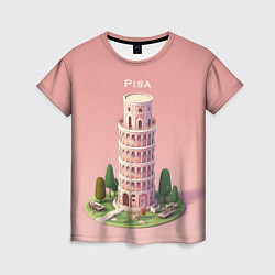 Футболка женская Pisa Isometric, цвет: 3D-принт