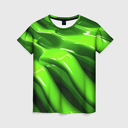 Футболка женская Текстура зеленая слизь, цвет: 3D-принт